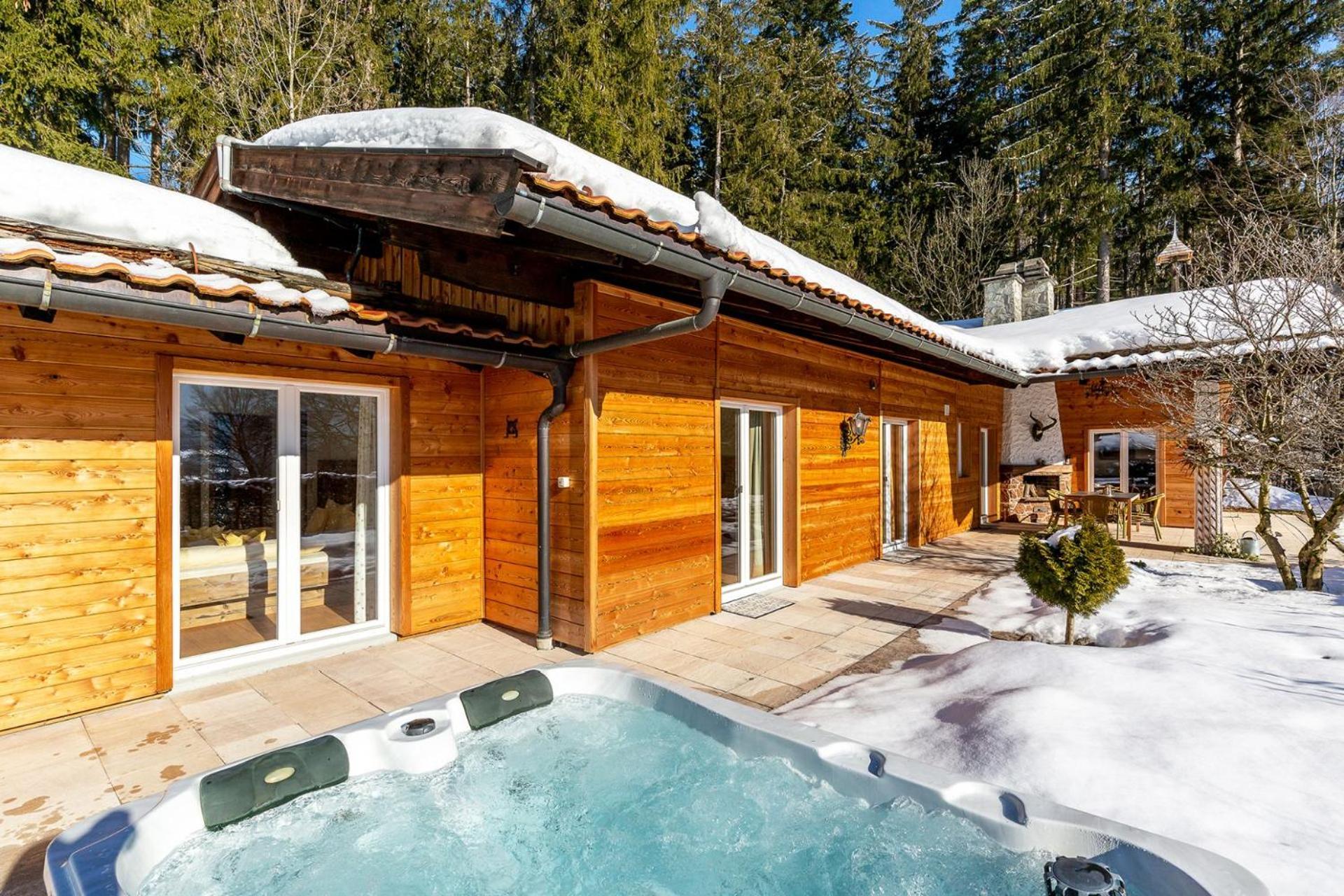 Luxus Ferienhaus Salzburg Chalet Mit Pool, Sauna, Whirlpool, Kamin Grossgmain Exteriör bild